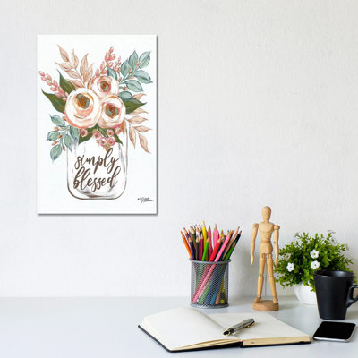 Simply Blessed Flowers by Michele Norman - Wrapped Canvas Painting