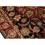 Hand-Knotted High-Quality Black and Red Area Rug