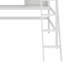 Lit mezzanine avec tablettes de rangement, bureau et échelle-342755752