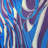 Blaze Purple Blue Silver Metallic Foil Abstract Art Deco Wallpaper