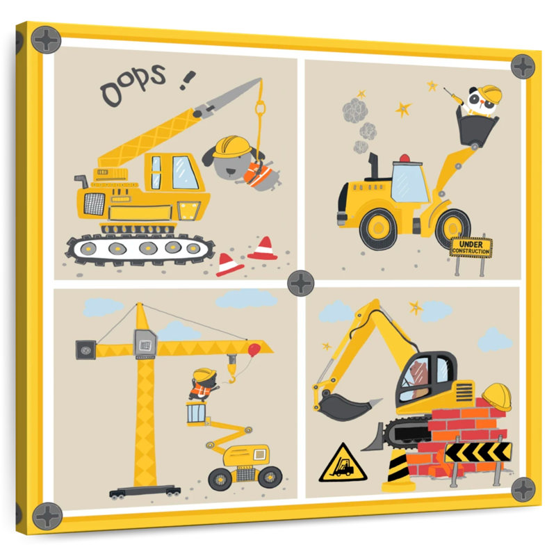 Set 4 Cons, 16" H x 16" W
