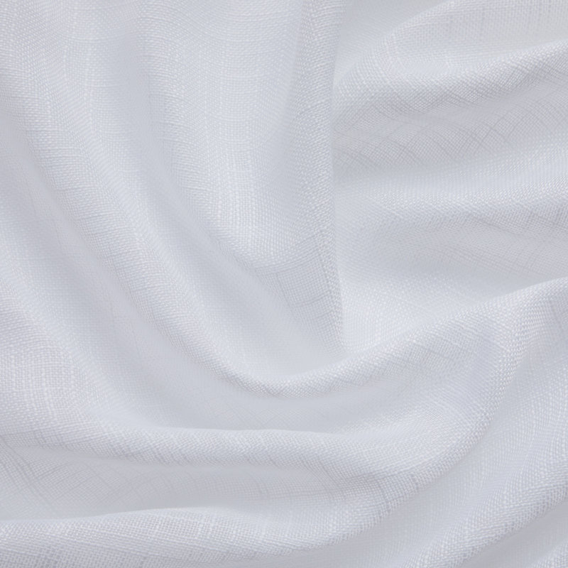 Hallmark Solid Semi-Sheer Faux Linen Polyester Grommet Curtain Panels, White, 54" W x 96" L