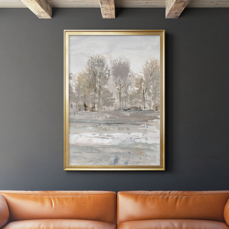" Meadow's Edge I ", 24.5" H x 18.5" W x 1" D, Gold  Framed