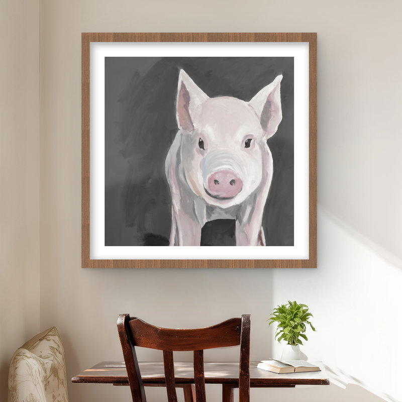 Petit cochon - rose, salon, impression mat
