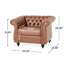 Chaise d’inspiration inspirée, revêtue de tissu d’unité centrale brun avec magnifique bouton capitonné de salon