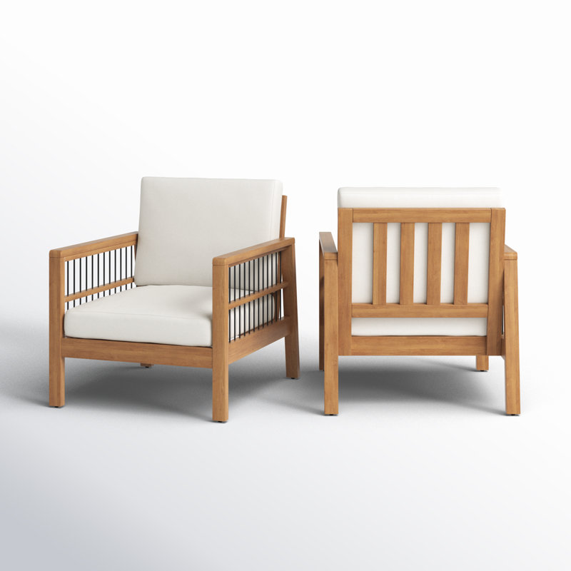 Malott Acacia Outdoor Lounge Chair