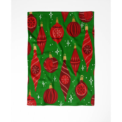 Ornaments Holiday Velveteen Throw
