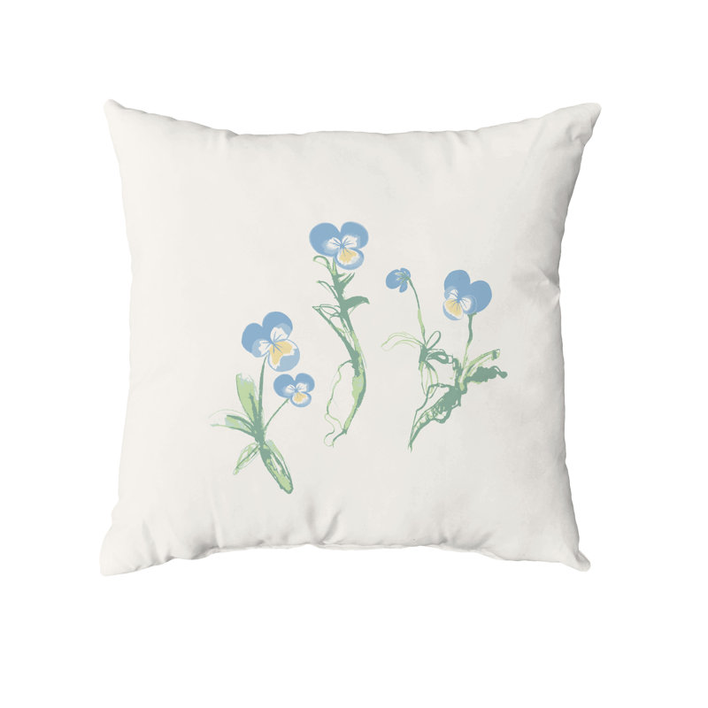  Housse de coussin carré et insert, Bleu, 18" x 18"