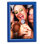 Cadre pour affiche en aluminium 5 x 7 avec support arrière et support mural à chargement frontal avec couvercle anti-reflets M&T Affiche Opti Snap - Cadre d'angle pour photos, certificats et documents