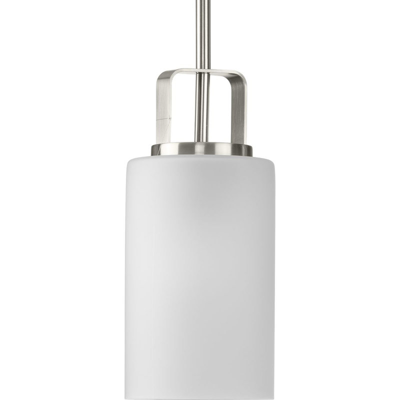 1 - Light Single Pendant, Brushed Nickel