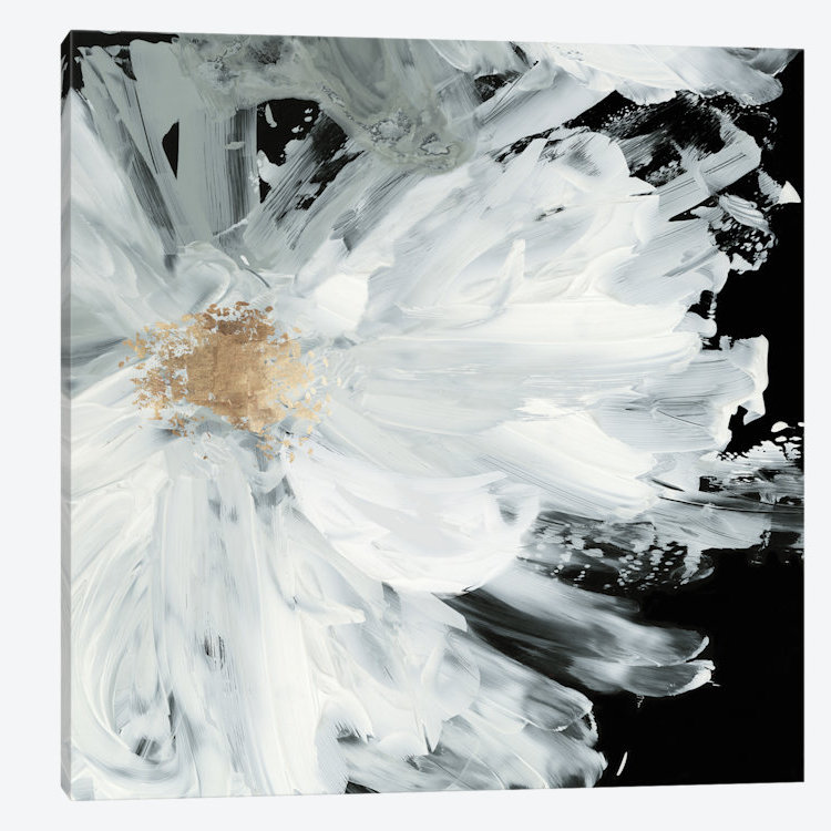 «Peony», reproduction sur toile, H 26 po x l 26 po x P 1,5 po, Pas de tapis, Toile tendue