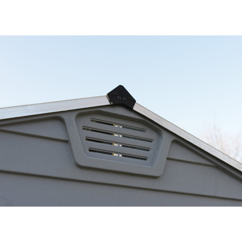 Gray 6' x 5' Polycarbonate and Aluminum Storage Shed
