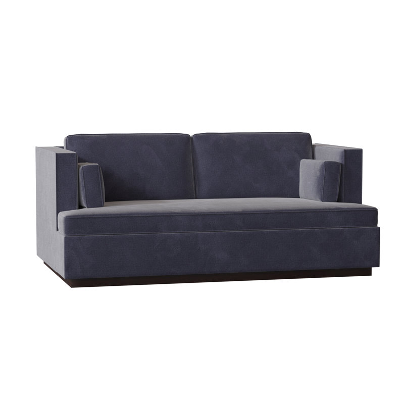 Canapé Central Park, l 95 po, Indigo de Hannah, Noyer noir