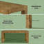 Rustic Wood Executive Desk, Solid Spacious Design For Home Office