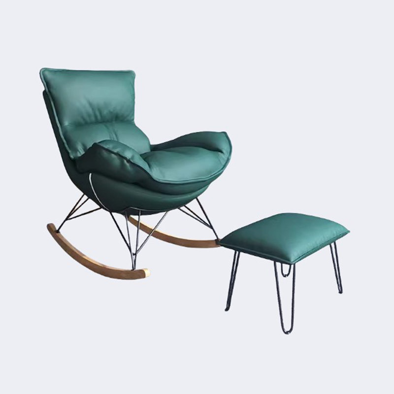 Chaise berçante légère et luxueuse, Vert