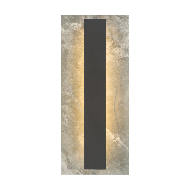 Applique murale d'extérieur à DEL de 18,75 po de hauteur Avenelle, H 18,75 po x l 8 po x P 3,75 po