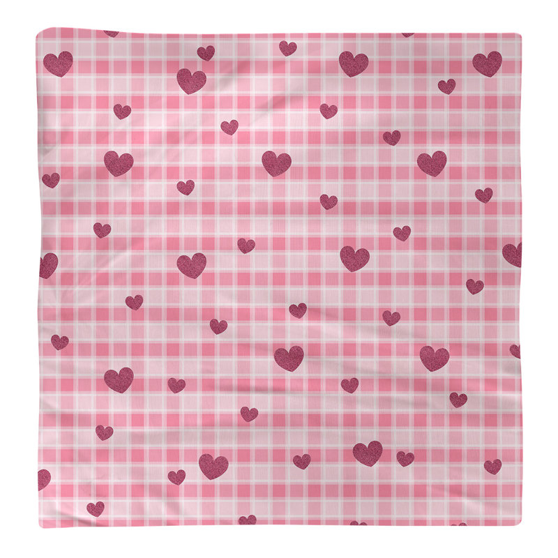 No Pattern Square Napkin, 10" x 10", Pink/Maroon, Cotton