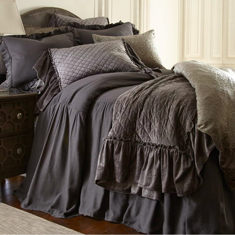 Taie décorative Kiya, très grand, bleu minuit, Taie décorative double TG
