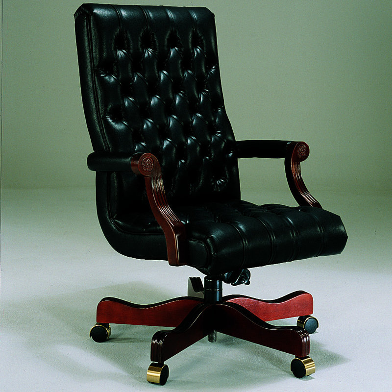 Fauteuil de direction, Inclus, Ébène, Acajou