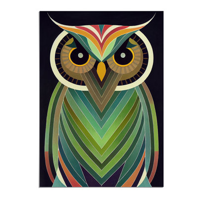 Unique Owl Art No.7 Abstract - Wall Art