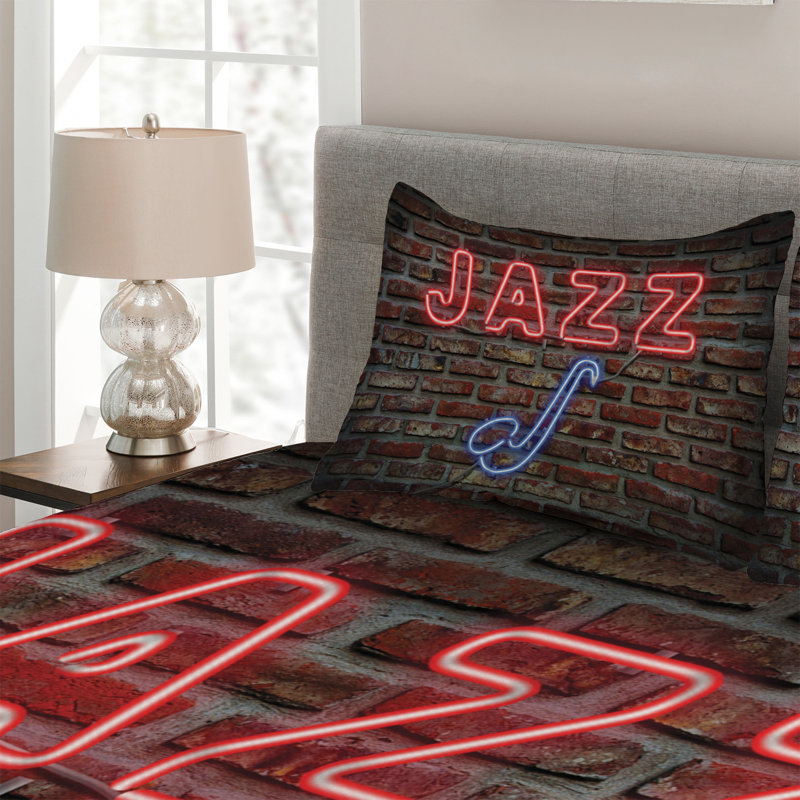 Music Modern & Contemporary Coverlet, King Bedspread + 2 Shams