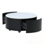 Table basse ronde mobile avec roulettes et 2 tiroirs-445571193