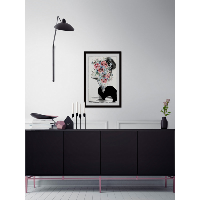 « fleur couronne », impression encadrée, H 12 po x l 8 po x P 1,5 po