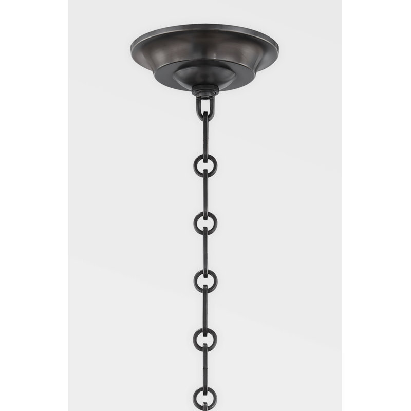 Luminaire suspendu sphère n ° 3 par Mark D. Sikes, Bronze vieilli, H 16 po x l 12,25 po x P 12,25 po
