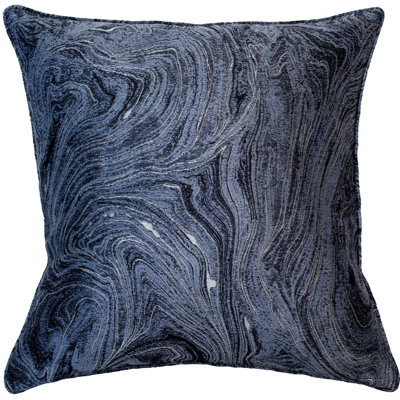 Chamberlyn Abstract Blue Sqaure Cushion
