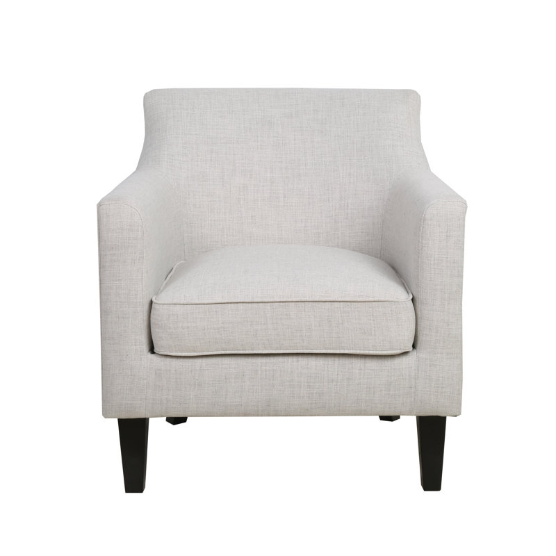 Wendyn Upholstered Armchair, Ivory Chenille