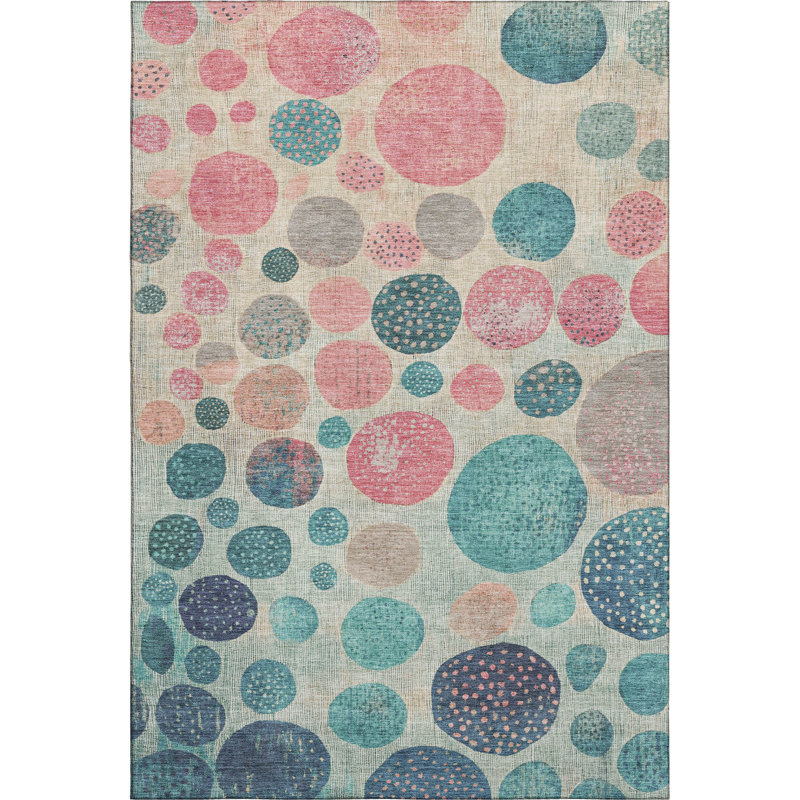 Tapis géométrique lavable à la machine de qualité supérieure Mayfield AMF1952, Rectangle 10 pi x 14 pi