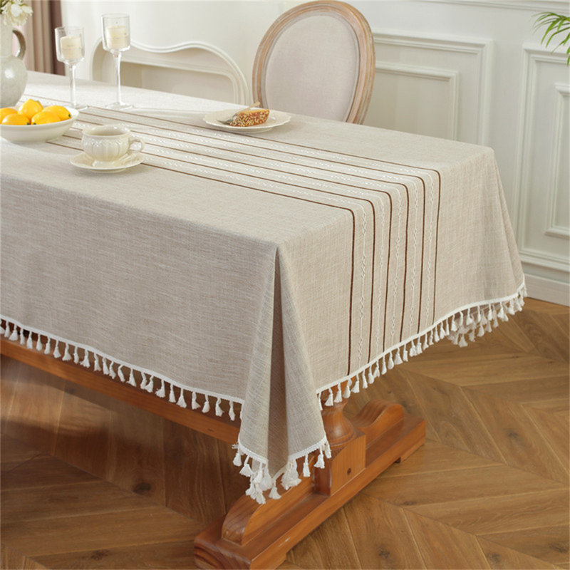 Nappe infroissable en coton avec revêtement imperméable, L 70 po x l 55 po