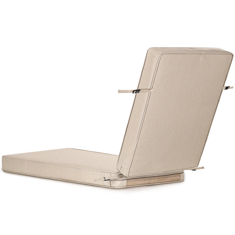 SUNROX All-Weather Outdoor Chaise Lounge Cushion, 26" W x 48" D, Heather Gray