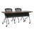 Rectangle 6 Person Flip Top Training Table with Casters and Modesty Panel-23848963-23848967-23848962