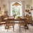 63" solid wood dining table
