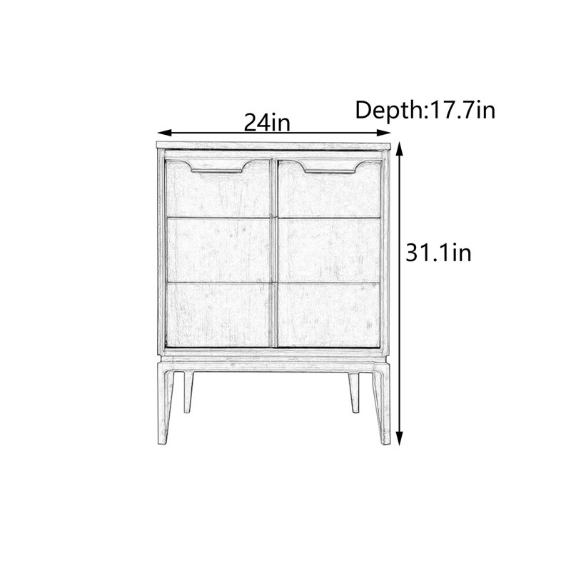 Armoire d'entrée Mid-Century moderne