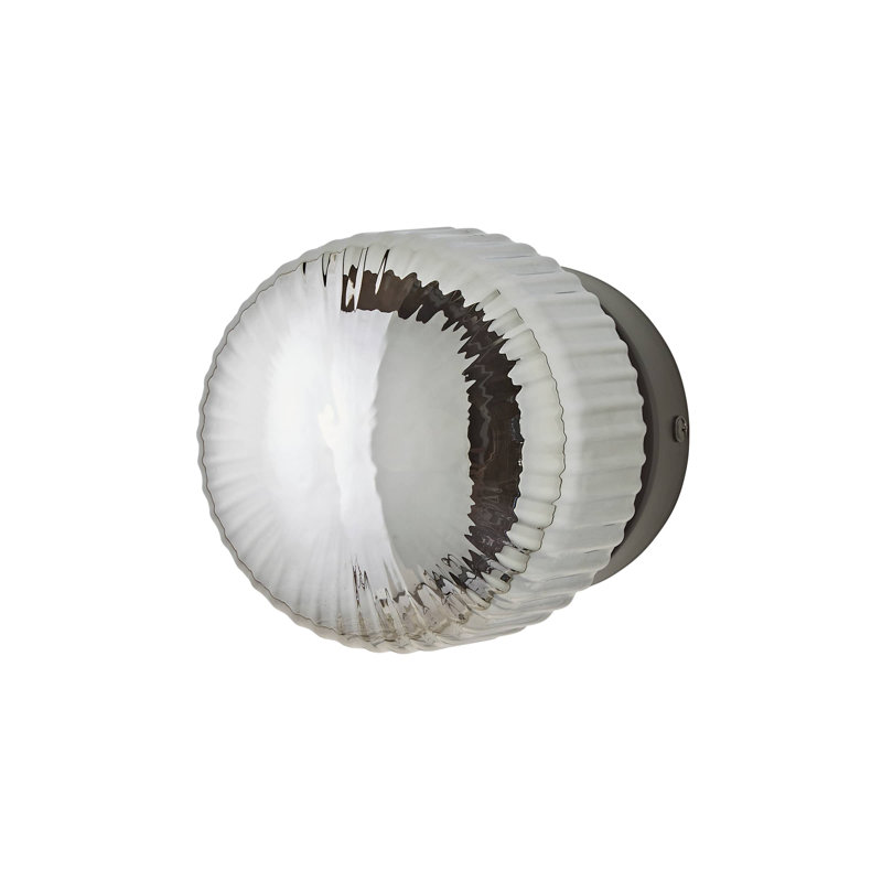 Allea Flush Mounted Sconce, Grey, Matte Black