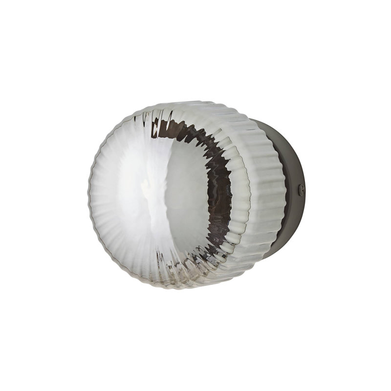 Allea Flush Mounted Sconce, Matte Black, Grey