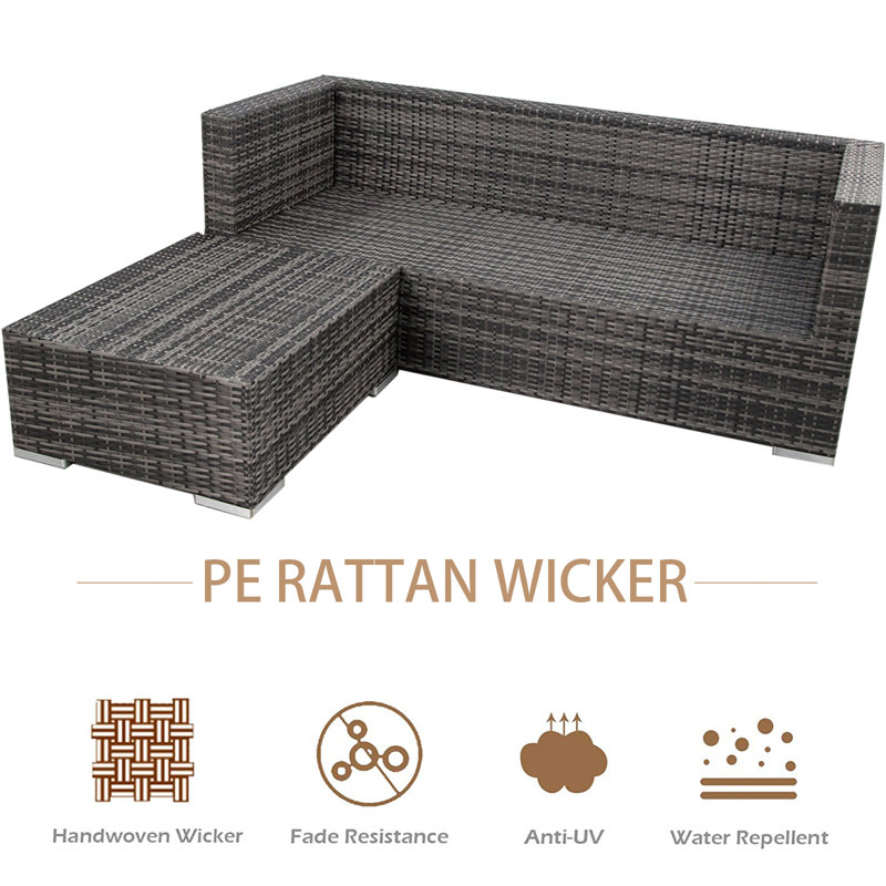 Chaise Sofa, Grey