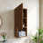 35" Tall Bathroom Wall Mounted Cabinet, Narrow Storage Cabinet With Door And Shelves, Suitable For Small Spaces, Brown Oak Woodgrain Color