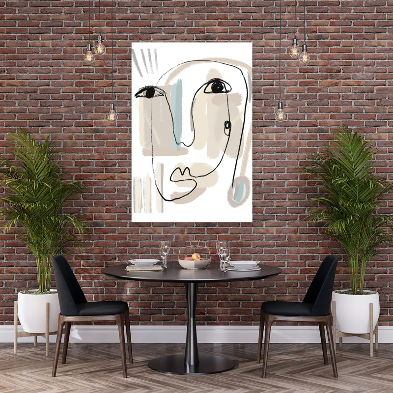 Art mural abstrait contemporain contemporain, 60" H x 40" W