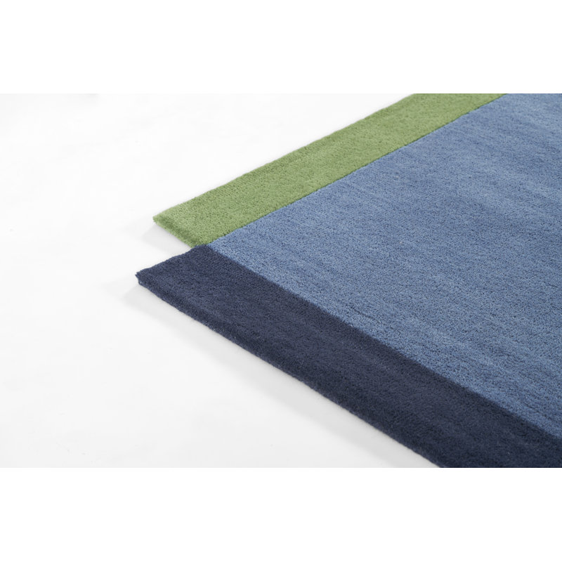 Novogratz by Momeni Tallulah Wool Hand Tufted Solid Blue Area Rug, Rectangle 3'6" x 5'6"