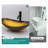 Bathroom Sink Tempered Glass Sink, Vessel Sink With Pop-Up Drain