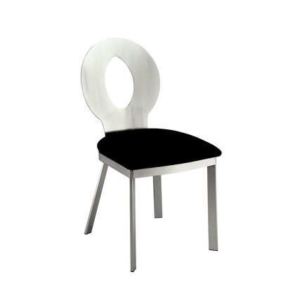 Chaise d'appoint contemporaine l 17,4 po (2 / RCT), argent / noir