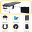 Table de massage réglable réglable pliable en aluminium avec masseur pour le cou-131364403