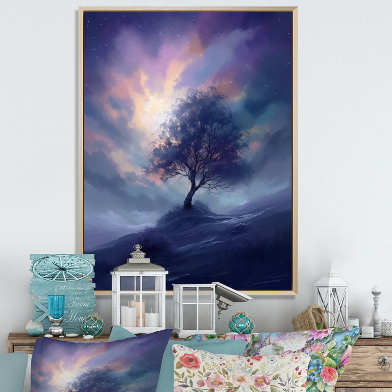 «Snowy Serenity Pinetree III», art mural sur toile, H 20 po x l 12 po x P 1 po, Cadre naturel flottant