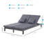 Aymelia 196cm Long Reclining Double Chaise with Cushions