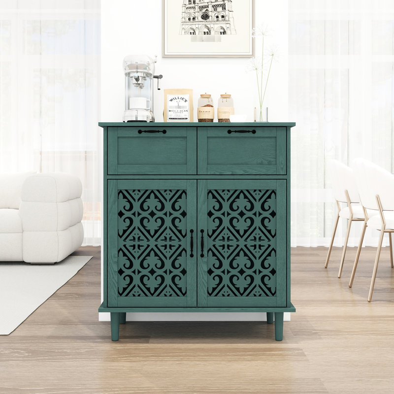 2 Door 2 Drawer Cabinet, American Furniture, Suitable For Bedroom, Living Room, Study