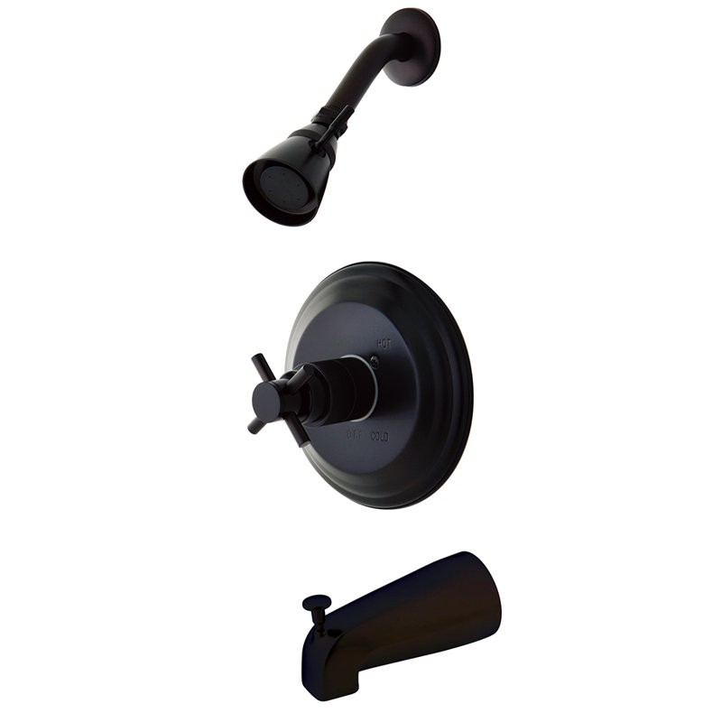 Kingston Brass Concord Single-Handle Pressure Balanced Tub and Shower Faucet, Oil Rubbed Bronze
