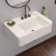 Whitehaus Collection 26" Rectangular Wall Mount Basin With Faucet Drilling And Rear Centre Drain Location
